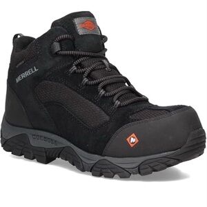 Merrell Men's Moab Onset Mid Waterproof Composite Toe Construction Boot Black 9W